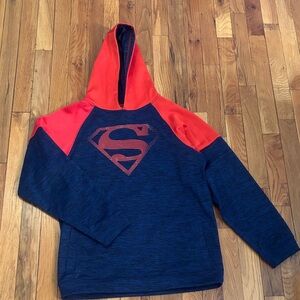 DC Superman Pullover Hoodie - Red & Navy